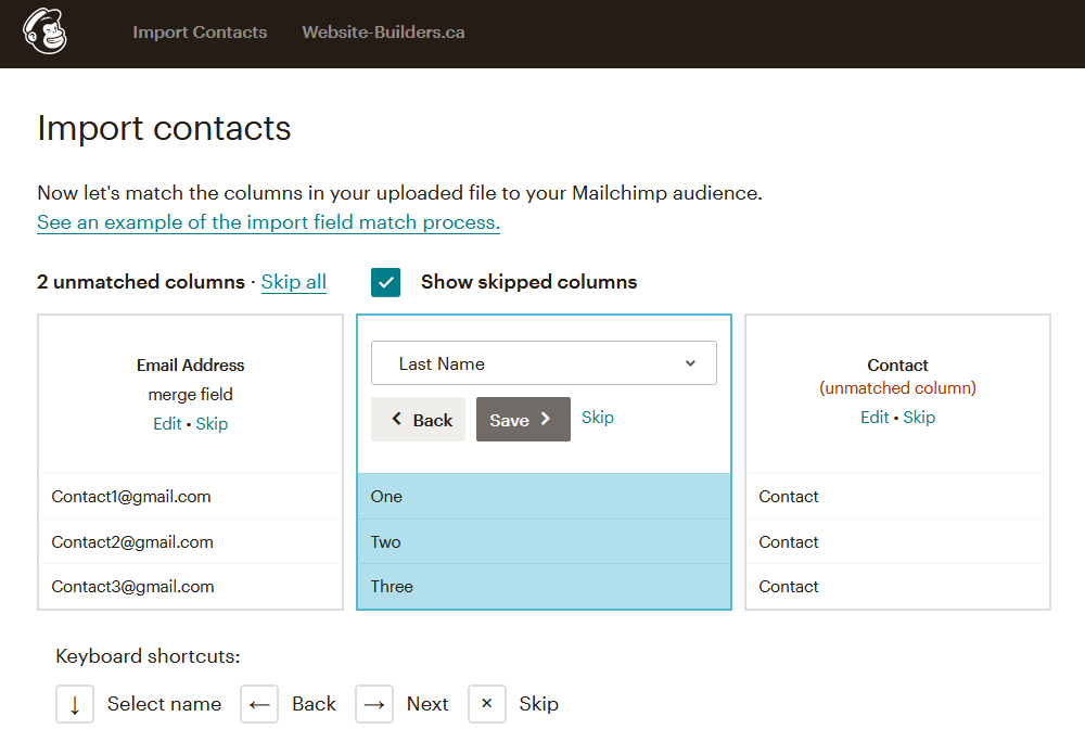 How to Import Contacts in Mailchimp websitebuilders.ca