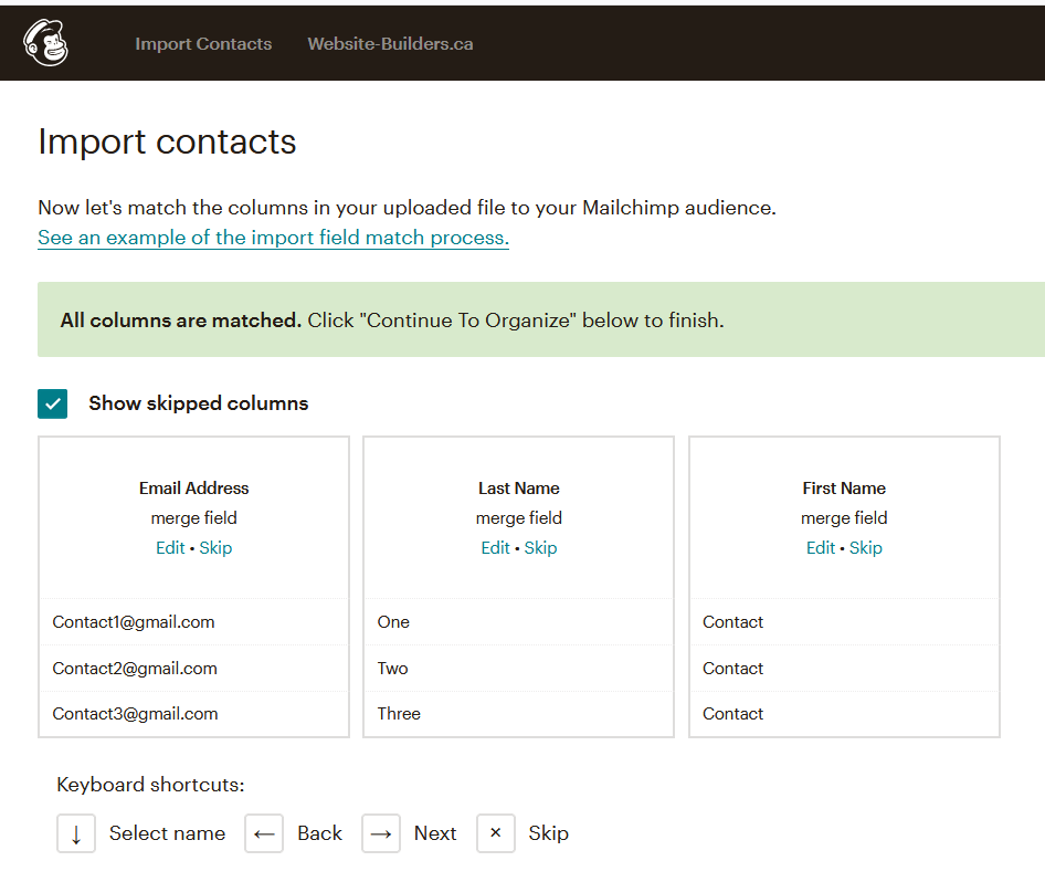 How to Import Contacts in Mailchimp websitebuilders.ca